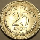 Gem Unc India 1973 25 Paise~Asoka Lion Pedestal~Free Shipping* Gem Unc India 1973 25 Paise~Asoka Lion Pedestal~Free Shipping*