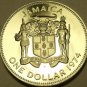 MASSIVE JAMAICA PROOF 1974 DOLLAR~PRIME MINISTER~FR/SH~