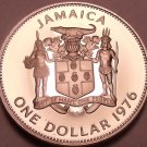 Rare Jamaica 1976 Proof Dollar~Only 24,000 Ever Made~Awesome~Free Shipping