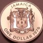 Rare Jamaica 1976 Proof Dollar~Only 24,000 Ever Made~Awesome~Free Shipping