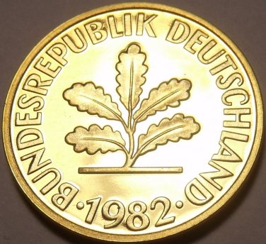 Gem Cameo Proof Germany 1982-D 5 Pfennig~Minted In Munich~78,000 Minted~Free Shi