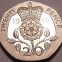 Super Cameo Proof Great Britain 1985 20 Pence~Proof Coins Are Struck Twice~Fr/Sh