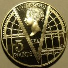 Cameo Proof Great Britain 2001 5 Pounds~Queen Victoria~The Crystal Palace~Fr/Shi