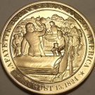 1824~LAFAYETTE BEGINS HERO'S TOUR OF AMERICA~STEAMBOAT MONOPOLY~BRONZE~FREE SHIP