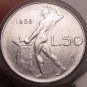 CIRC ROLL (35 COINS) ITALY 50 LIRE COINS~1950'S-60'S-70'S~VULCAN AT ANVIL~FR/SHI