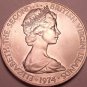 Rare Gem Unc British Virgin Islands 1974 10 Cents~12k Minted~Kingfisher~Free Shi