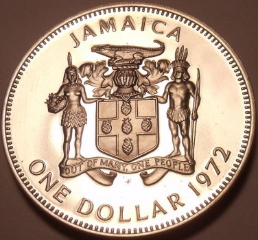 MASSIVE PROOF JAMAICA 1972 DOLLAR~COLLECT PROOFS~FREE SHIPPING~
