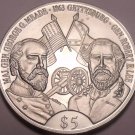 Gem Unc Liberia 2000 5 Dollars~Robert E. Lee And George G. Meade~Gettysburg~Fr/S