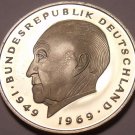 Gem Cameo Proof Germany 1982-D 2 Marks~Konrad Adenauer~78k Minted~Free Shipping