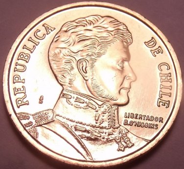 Gem Unc Chile 2013 10 Pesos~Bernardo O'Higgins~Free Shipping*