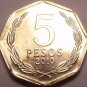 Gem Unc Chile 2010 5 Pesos~Bernardo O'Higgins~Free Shipping*