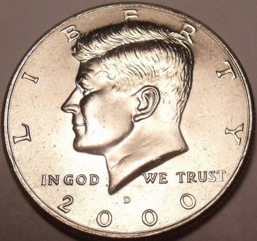 BRILLIANT UNCIRCULATED 2000-D KENNEDY HALF~~FREE SHIP~~