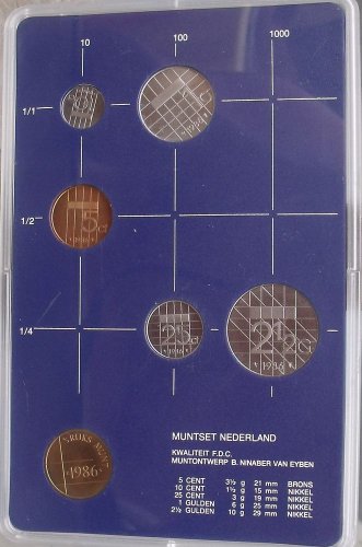 GEM UNCIRCULATED NETHERLANDS MINT ISSUED 1986 6 PIECE SET~SCARCE~FREE SHIPPING~