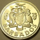 PROOF BARBADOS 1975 25 CENTS~SUGAR MILL~FREE SHIPPING~WE HAVE PROOF COINS~