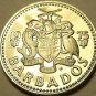 PROOF BARBADOS 1975 25 CENTS~SUGAR MILL~FREE SHIPPING~WE HAVE PROOF COINS~