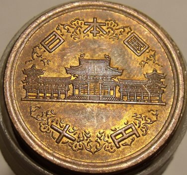 CIRC ROLL (50 COINS) JAPAN 10 YEN COINS~TAKEN FROM YEARS OF STORAGE~FREE SHIP~