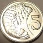 Unc Caymen Islands 1992 5 Cents~Pink-Spotted Shrimp~Free Shipping*