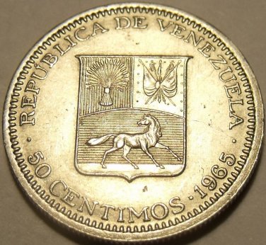 Uncirculated Venezuela 1965-I 50 Centimos~Free Shipping*