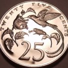 Huge Proof Jamaica 1974 25 Cents~Hummingbird~Mintage 22,000~Free Shipping~
