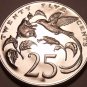 Huge Proof Jamaica 1974 25 Cents~Hummingbird~Mintage 22,000~Free Shipping~
