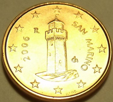 Gem Unc San Marino 2006 One Euro Cent~Minted In Rome~Awesome Tower~Free Ship~