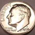 SUPER PROOF 1968-S PROOF CAMEO ROOSEVELT DIME~FREE SHIP SUPER PROOF 1968-S PROOF CAMEO ROOSEVELT DIME~FREE SHIP