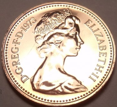 Scarce Proof Great Britain 1973 Half New Penny~100,000 Minted~Free Shipping