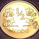 Rare Proof Nigeria 1973 Half Kobo~1st & Only Year In Proof~10k Minted~Free Ship