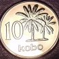 Rare Proof Nigeria 1973 10 Kobo's~1st & Only Year In Proof~Palm Trees~Free Ship