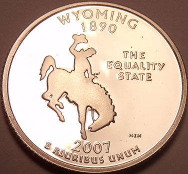 Cameo Proof 2007-S Wyoming State Quarter~We Have Every State Quarter~Free Ship~