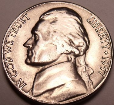 UNC 1957-D JEFFERSON~SCARCE DATE~FREE SHIPPING~WOW~