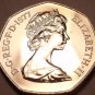 HUGE PROOF GREAT BRITAIN 1977 50 PENCE~FREE SHIP~