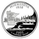 2005-D MINNESOTA GEM BRILLIANT UNCIRCULATED STATE QUARTER~FREE SHIPPING INCLUDED
