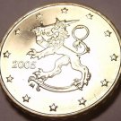 AWESOME FINLAND 2005 10-EURO CENTS~STANDING LION~FR/SH