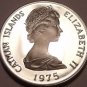 MASSIVE SILVER PROOF CAYMAN ISLANDS 1975 5 DOLLARS~RARE~FREE SHIPPING INC~
