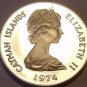 PROOF CAYMAN ISLANDS 1974 5 CENTS~PINK SPOTTED SHRIMP~30K MINTED~FREE SHIPPING~