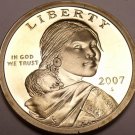 United States 2007-S Sacagawea Cameo Proof Dollar~Free Shipping