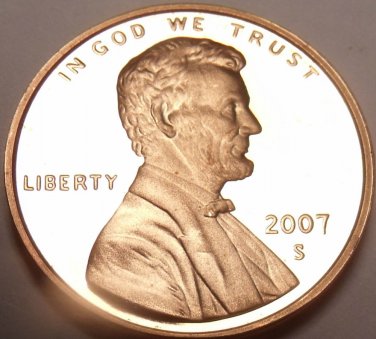 2007-S BLAZING RED GEM PROOF LINCOLN CENT~FREE SHIP~