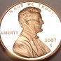 2007-S BLAZING RED GEM PROOF LINCOLN CENT~FREE SHIP~