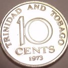 Proof Trinidada & Tobago 1973 10 Cents~Only 20,000 Minted~Free Shipping Proof Trinidada & Tobago 1973 10 Cents~Only 20,000 Minted~Free Shipping