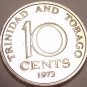 Proof Trinidada & Tobago 1973 10 Cents~Only 20,000 Minted~Free Shipping