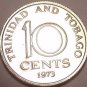 Proof Trinidada & Tobago 1973 10 Cents~Only 20,000 Minted~Free Shipping
