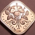 Rare Proof Bahamas 1974 15 Cents~Hibiscus~Triangle Coin~Free Shipping Rare Proof Bahamas 1974 15 Cents~Hibiscus~Triangle Coin~Free Shipping