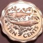 Rare Proof Bahamas 1974 10 Cents~ 2 Bone Fish~Proofs Are Best Coins~Free Ship