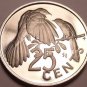 Cameo Proof British Virgin Islands 1974 25 Cents~Mangrove Cuckoo~Free Shipping