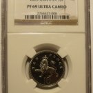 2003 NGC PROOF 69 ULTRA CAMEO GREAT BRITAIN TEN PENCE~LION~FREE SHIPPING~