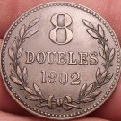 Large Rare Au Guernsey 1902-H 8 Doubles~Fantastic~Free Shipping