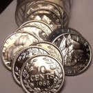 Incredible Roll (20 Coins) Liberia 1968 Proof 10 Cent Coins~14,396 Minted~Fr/Shi