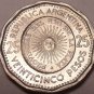 Large Unc Argentina 1967 25 Pesos~Dodecagon~1813 1st Year Of Coinage~Free Ship