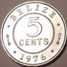 Gem Uncirculated Belize 1976 5 Cents~Fantastic~Queen Elizabeth II~Free Shipping Gem Uncirculated Belize 1976 5 Cents~Fantastic~Queen Elizabeth II~Free Shipping